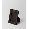 葆蝶家/Bottega Veneta 深咖啡色INTRECCIATO编织小羊皮小号镜框 139048V00132006