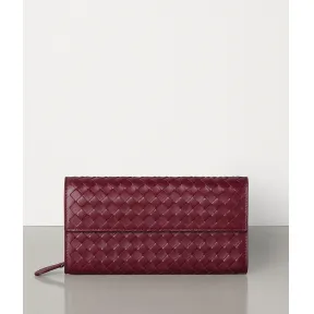 葆蝶家/Bottega Veneta 编织小羊皮长款钱包 150509V001N6337