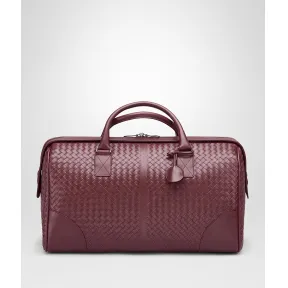 葆蝶家/Bottega Veneta 酒红色编织牛皮中号旅行包 152230V46512240