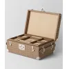 葆蝶家/Bottega Veneta 烟灰色INTRECCIATO编织小羊皮旅行首饰盒 185243V001F2941