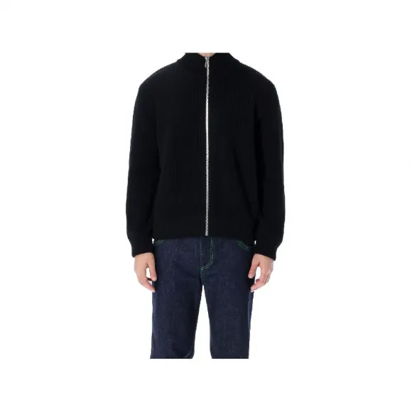 葆蝶家/Bottega Veneta 黑色 黑色棉质高领拉链开衫 22P683159V1ML0