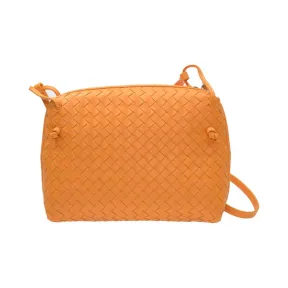 葆蝶家/Bottega Veneta  橙色 羊皮 手提包 245354-V0016-7676