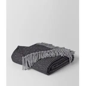 葆蝶家/Bottega Veneta 炭黑灰黑色DAGAN羊绒毯 2521124V2011160