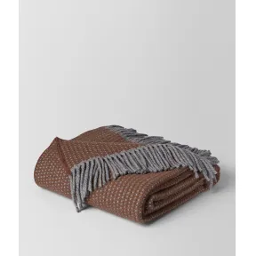 葆蝶家/Bottega Veneta 炭黑灰深棕色DAGAN羊绒毯 2521124V2011164