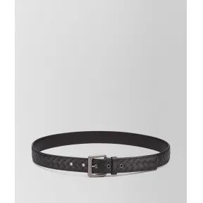 葆蝶家/Bottega Veneta 黑色编织皮革皮带 271932V46501000