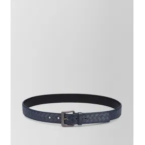 葆蝶家/Bottega Veneta 浅碧玺蓝编织皮革皮带 271932V46504013