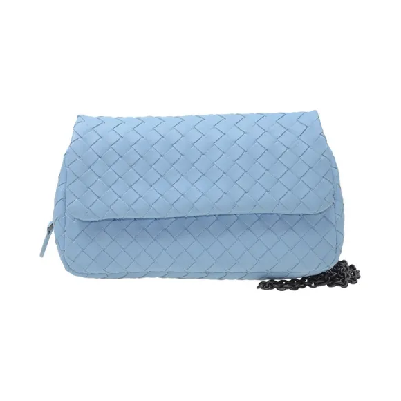 葆蝶家/Bottega Veneta  浅蓝色 羊皮 手提包 310774-V0016-4906