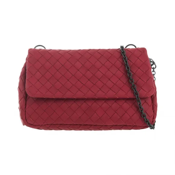 葆蝶家/Bottega Veneta 女士 红色 羊皮 手提包 310774-V0016-8916