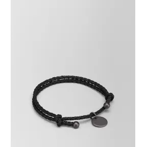 葆蝶家/Bottega Veneta 黑色编织小羊皮手链 339580V001N1000