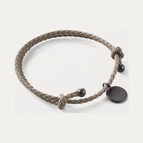 葆蝶家/Bottega Veneta 石灰色编织小羊皮手链 339580V001N2304