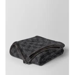 葆蝶家/Bottega Veneta 炭黑灰黑色HELLOB羊毛毯 3547324V2001160