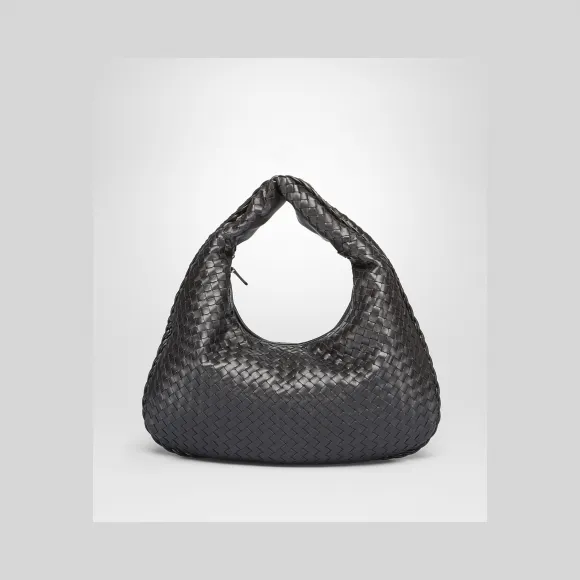 葆蝶家/Bottega Veneta 黑色编织小羊皮中号VENETA肩背包 367637V00168175