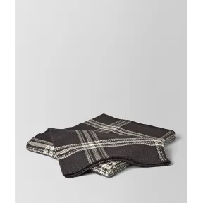 葆蝶家/Bottega Veneta 黑色米黄色CLYDE羊毛毯 3678254V2001079