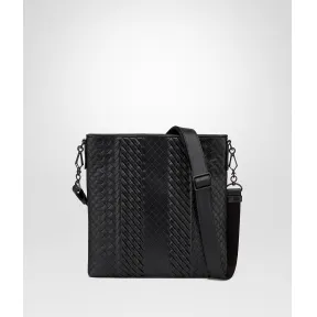 葆蝶家/Bottega Veneta 黑色编织邮差包 428323VV3401000