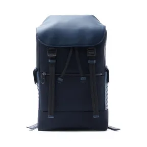 葆蝶家/Bottega Veneta 男士 深蓝色 牛皮/尼龙 双肩包 520460-VAYE3-4099