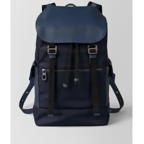 葆蝶家/Bottega Veneta 碧玺蓝/海洋蓝高科技帆布SASSOLUNGO双肩包 520460VAYE33960