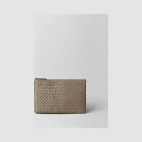 葆蝶家/Bottega Veneta 石灰色编织小羊皮收纳包 522250V001O2304