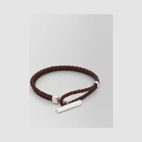 葆蝶家/Bottega Veneta INTRECCIATO编织小羊皮和纯银手镯 563947V507B2240