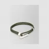 葆蝶家/Bottega Veneta INTRECCIATO编织小羊皮和纯银手镯 563947V507B3336