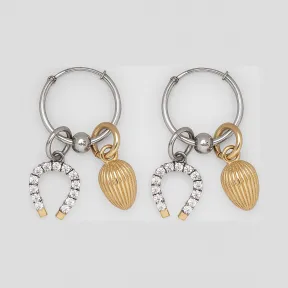 葆蝶家/Bottega Veneta 纯银和方晶锆石耳环 570742VL9189800