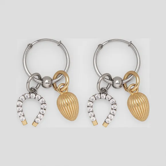 葆蝶家/Bottega Veneta 纯银和方晶锆石耳环 570742VL9189800