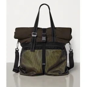 葆蝶家/Bottega Veneta 中号纸感尼龙托特购物袋 573062VBOU12117