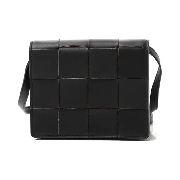 葆蝶家/Bottega Veneta 女士 黑色 羊皮 手提包 574051-VBOX1-8803