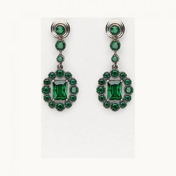 葆蝶家/Bottega Veneta 方晶锆石和纯银耳环 574949VL9193046