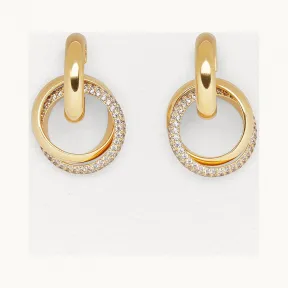 葆蝶家/Bottega Veneta 方晶锆石和纯银耳环 576505VBOB69800