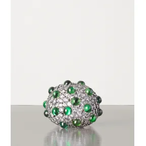 葆蝶家/Bottega Veneta 方晶锆石和纯银戒指 576520VL9199852