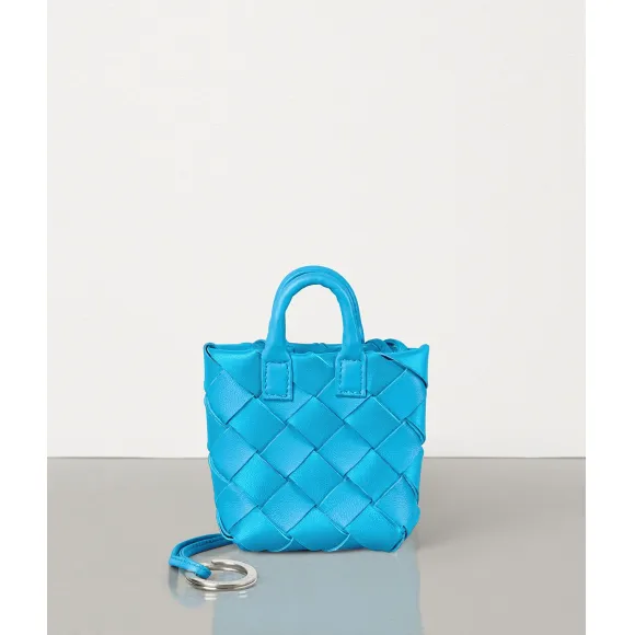 葆蝶家/Bottega Veneta NTRECCIATO编织小羊皮双色吊坠 577779V395B4813