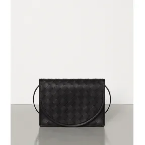 葆蝶家/Bottega Veneta INTRECCIATO编织小羊皮和小牛皮迷你斜挎包 577812VO0BH8803