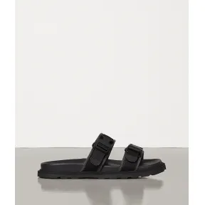 葆蝶家/Bottega Veneta 小牛皮和帆布凉鞋 578262VBPX11000