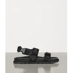 葆蝶家/Bottega Veneta 小牛皮和帆布凉鞋 578263VBPX11000