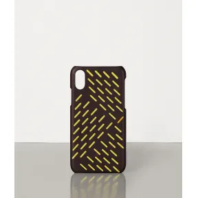 葆蝶家/Bottega Veneta 镂空PAPER小牛皮IPHONE X/XS手机壳 578440VBOY02113