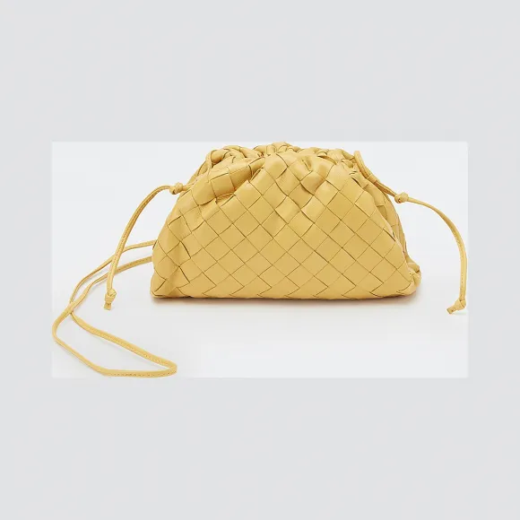 葆蝶家/Bottega Veneta 玉米黄 迷你手拿包 585852-VCPP1-7144