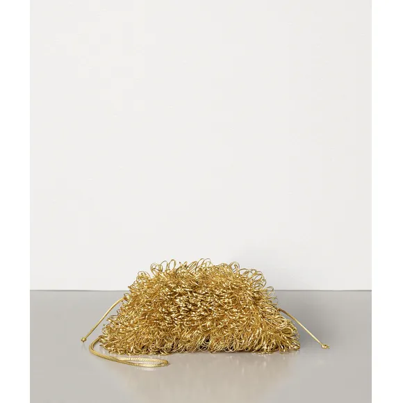 葆蝶家/Bottega Veneta 金属质感羔羊皮THE SPONGE POUCH 20手拿包 585852VCQA08011