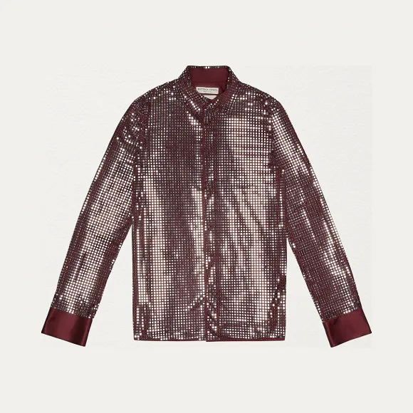 葆蝶家/Bottega Veneta 丝缎针织装饰衬衫 586976VKFI02150