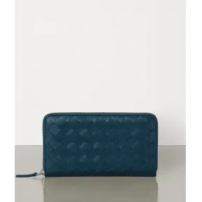 葆蝶家/Bottega Veneta 中号MAXI INTRECCIO编织拉链钱包 588768VO0BH3145