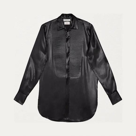 葆蝶家/Bottega Veneta 漆面丝缎衬衫 589202VKFN01000