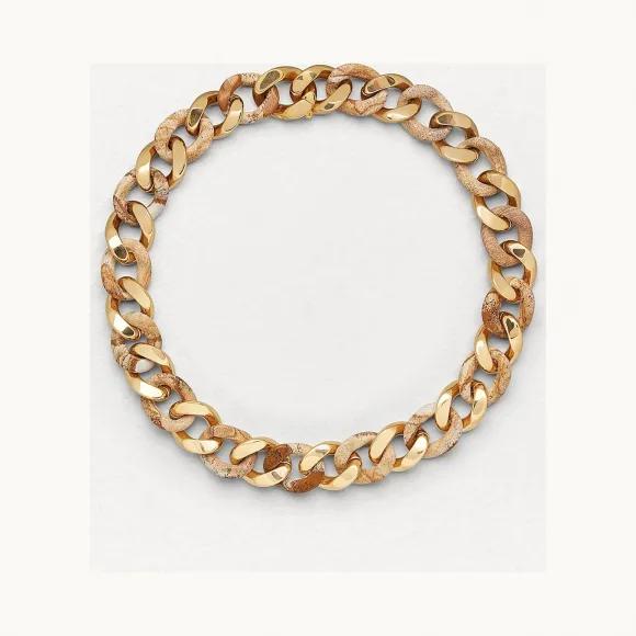 葆蝶家/Bottega Veneta 风景石和镀金纯银项链 589292VE3B19800