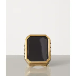 葆蝶家/Bottega Veneta 镀金纯银和珐琅戒指 590101VAHU41000