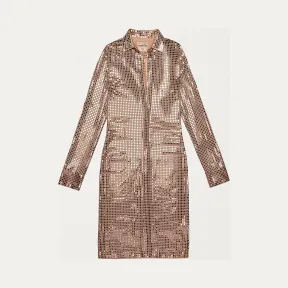 葆蝶家/Bottega Veneta 丝缎针织装饰连衣裙 590111VKFI09803