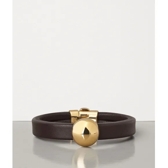 葆蝶家/Bottega Veneta 镀金纯银和NAPPA小羊皮手链 590464VAHUA2113