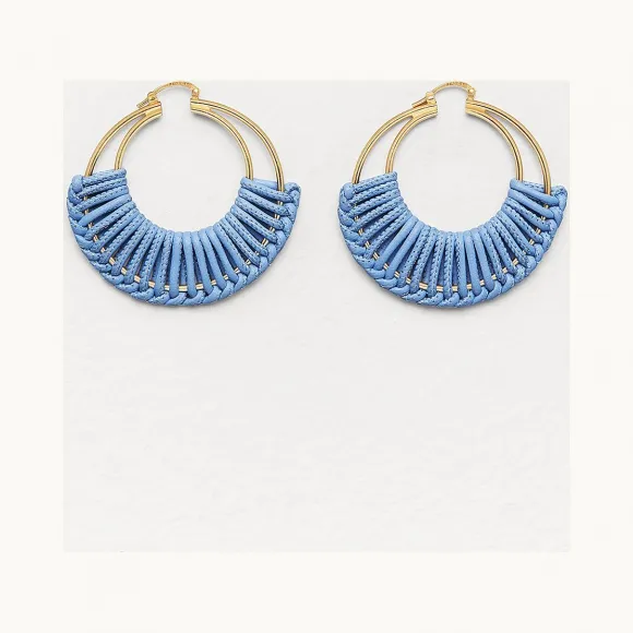 葆蝶家/Bottega Veneta 镀金纯银和NAPPA小羊皮耳环 590482VAHUA4942