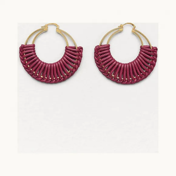 葆蝶家/Bottega Veneta 镀金纯银和NAPPA小羊皮耳环 590482VAHUA6212