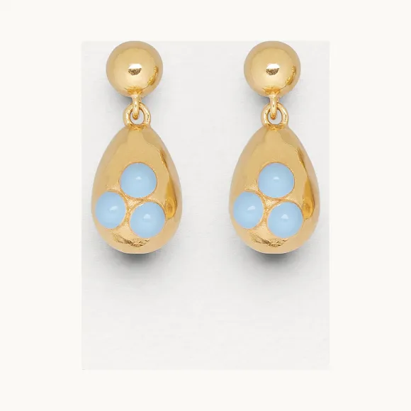 葆蝶家/Bottega Veneta 镀金纯银和珐琅耳环 590548VAHU44942