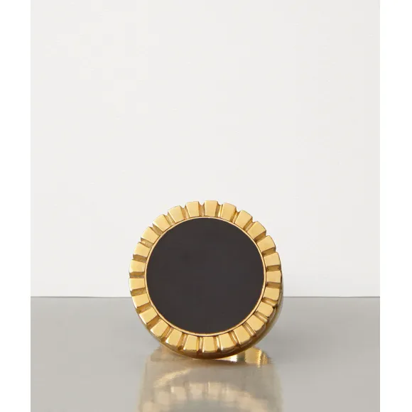 葆蝶家/Bottega Veneta 镀金纯银和珐琅戒指 590902VAHU41000