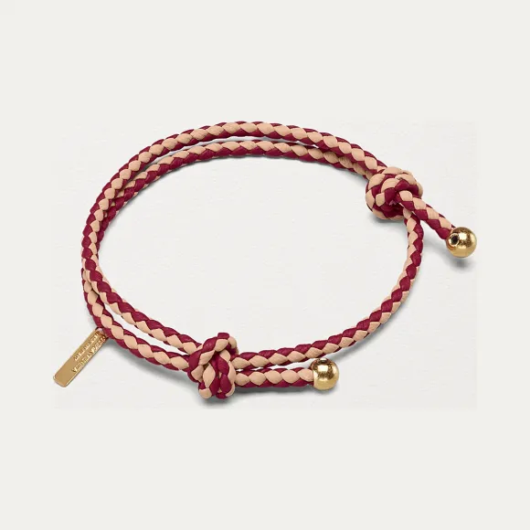 葆蝶家/Bottega Veneta INTRECCIATO编织小羊皮双色手链 591900V395B6912