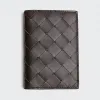 葆蝶家/Bottega Veneta 暗黑色、草绿色 卡片夹 592619-VCPQ6-2054